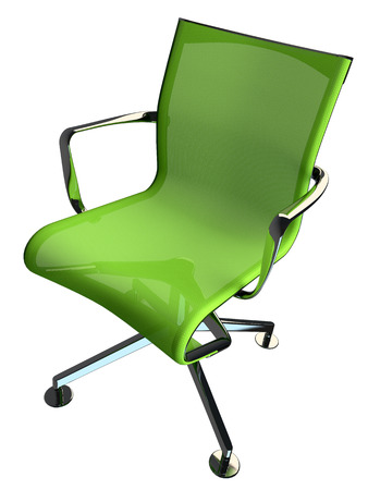 3D rendering of office chair, isolated on a white backgroundの写真素材