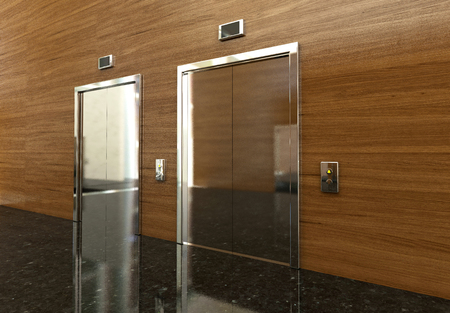 3d rendering of the elevator. Elevator doorsの写真素材