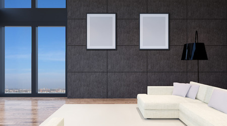 recreation room design. Interior living room. 3d renderの写真素材