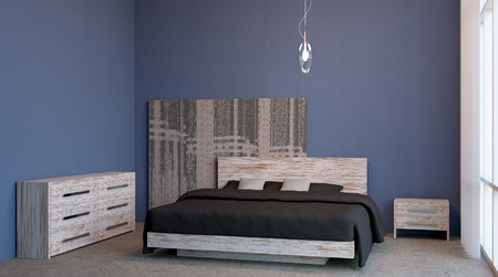 The modern design of the bedrooms. 3d renderingの写真素材