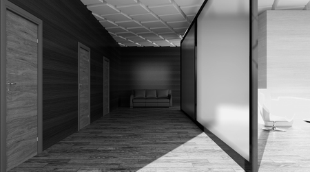 The Conceptual offices. Office array. 3d rendering.の写真素材