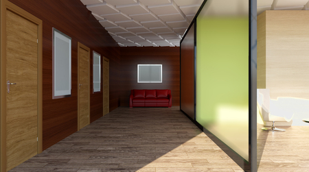 The Conceptual offices. Office array. 3d rendering.の写真素材