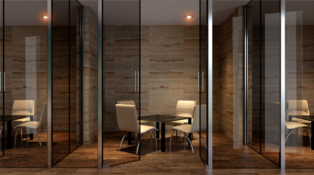 Office building in a new residential area. 3d rendering.の写真素材