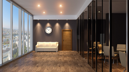 Interior of the modern office in the highlands. 3d rendering.の写真素材