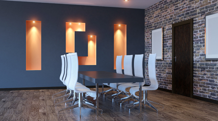 Office building in a new residential area. 3d rendering.の写真素材