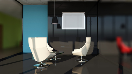 The Conceptual offices. Office array. 3d rendering.の写真素材