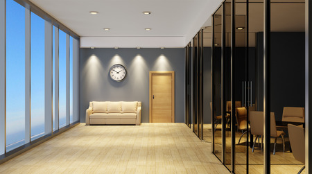 Interior of the modern office in the highlands. 3d rendering.の写真素材