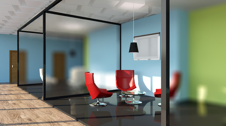 The Conceptual offices. Office array. 3d rendering.の写真素材
