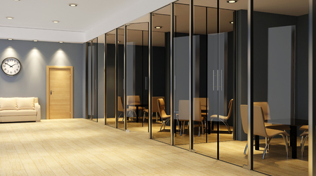 The Conceptual offices. Office array. 3d rendering.の写真素材