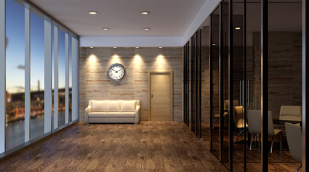 The Conceptual offices. Office array. 3d rendering.の写真素材