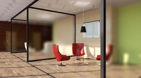 The Conceptual offices. Office array. 3d rendering.の写真素材