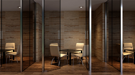 Office building in a new residential area. 3d rendering.の写真素材