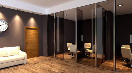 The Conceptual offices. Office array. 3d rendering.の写真素材