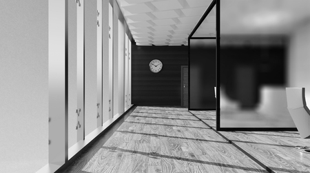 Interior of the modern office in the highlands. 3d rendering.の写真素材