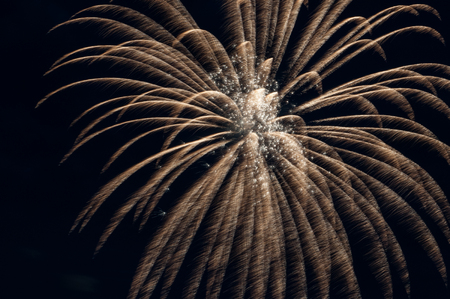 Fireworks light up the sky with dazzling displayの写真素材