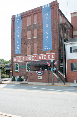 LITITZ, PA - AUGUST 30: The famed Wilbur Chocolate Company headquarters on Route 501 in Lititz on August 30, 2014のeditorial素材