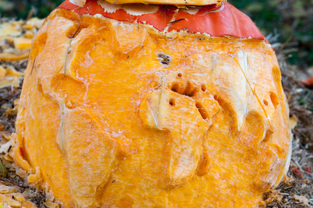 CHADDS FORD, PA - OCTOBER 26: World Map Pumpkin at The Great Pumpkin Carve carving contest on October 26, 2013のeditorial素材