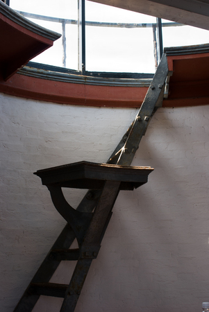 Historic Bodie Island Lighthouse at Cape Hatteras National Seashore on the Outer Banks of North Carolina.の写真素材