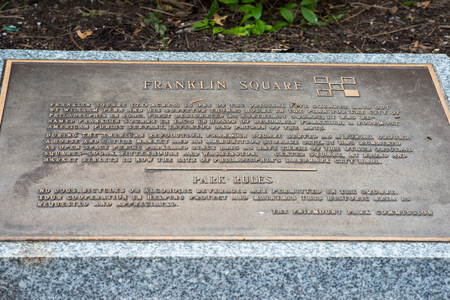 PHILADELPHIA, USA - AUGUST 12: Franklin Square in Center City Philadelphia on August 12, 2017のeditorial素材