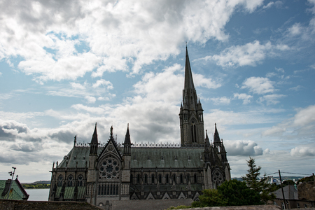 COBH, IRELAND - AUGUST 19, 2017: St. Colmans neo-Gothic cathedral, Cobh, South Irelandのeditorial素材