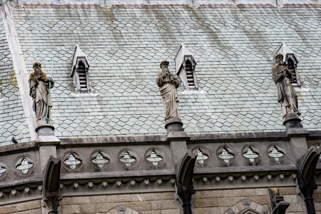 COBH, IRELAND - AUGUST 19, 2017: St. Colmans neo-Gothic cathedral, Cobh, South Irelandのeditorial素材