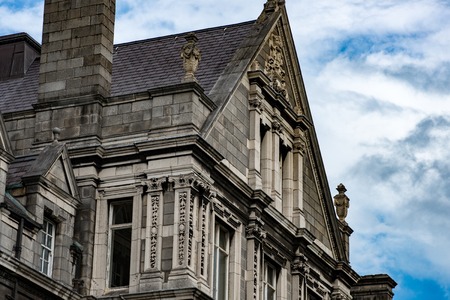 DUBLIN, IRELAND - AUGUST 30: Trinity College campus, Dublin City, Irelandのeditorial素材