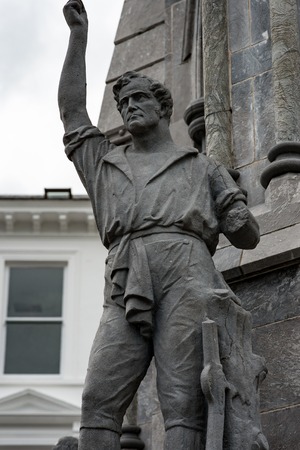 CORK, IRELAND - AUGUST 19, 2017: City Center of Cork, Irelandのeditorial素材