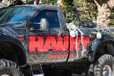 ALLENTOWN, PA - OCTOBER 22: Halloween Decorations at Dorney Park in Allentown, Pennsylvania