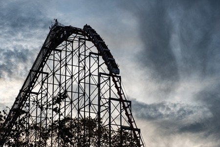 ALLENTOWN, PA - OCTOBER 22: Roller Coasters at Dorney Park in Allentown, Pennsylvaniaのeditorial素材