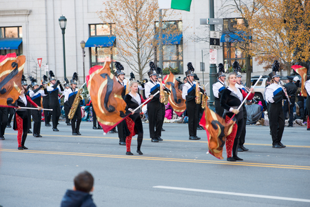 Philadelphia, PA - November 23, 2017: Annual Thanksgiving Day Parade in Center City Philadelphia, PAのeditorial素材