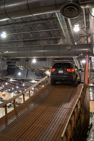 PHILADELPHIA, PA - Feb 3: People enjoying the Jeep experience 2018 Philadelphia Auto Show