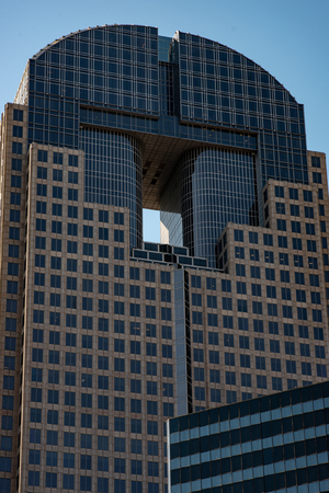 Dallas, Texas - May 7, 2018: Chase Tower, a modern skyscraper in Dallas, Texas