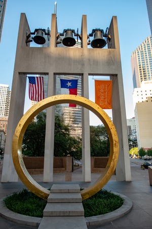 Dallas, Texas - May 7, 2018: Thanks-giving Square, in Dallas, Texas, hosts the non-denominational Thanks giving Chapelのeditorial素材