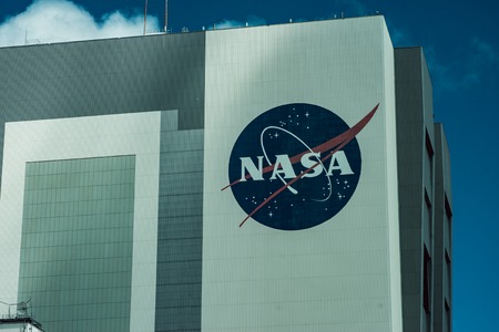 Cape Canaveral, Florida - August 13, 2018: Space Shuttle Hanger building at NASA Kennedy Space Centerのeditorial素材