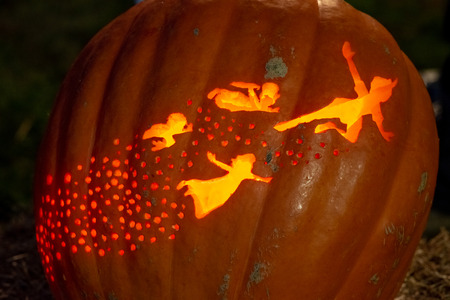 CHADDS FORD, PA - OCTOBER 18: View of The Great Pumpkin Carve carving contest on October 18, 2018のeditorial素材
