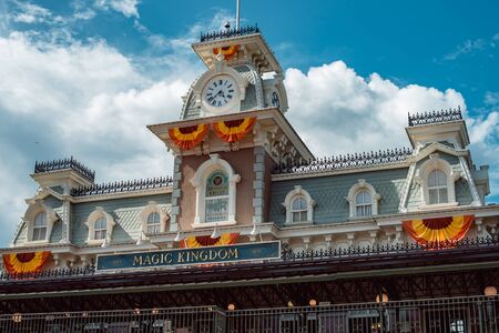 August 15, 2018 - Orlando, FL: View of Entrance to Walt Disney World Magic Kingdomのeditorial素材
