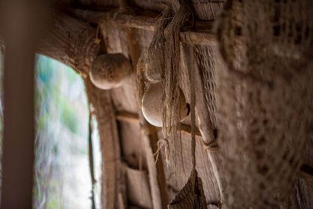 March 24, 2018 - Jamestown, VA: View of Native American life at the Jamestown settlementのeditorial素材