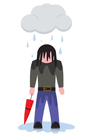 Depressed Figureのイラスト素材