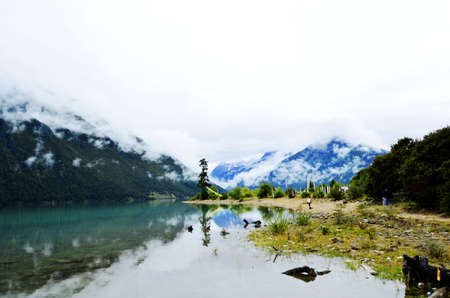 Tibet Ba song lakeの写真素材