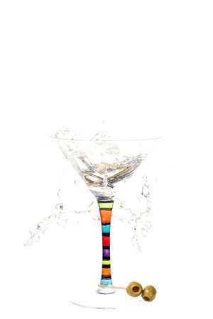 Keys dropped into a martini concept not to drink and driveの写真素材