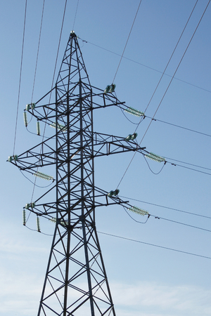 Transmission line and high voltageの写真素材