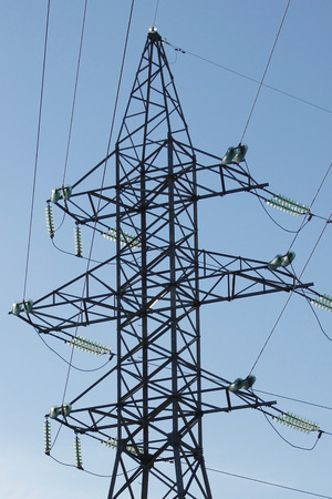 high voltage postの写真素材