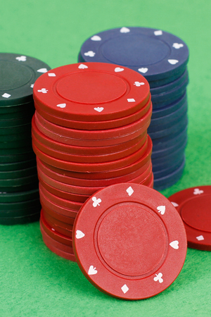 Gambling chips closeupの写真素材