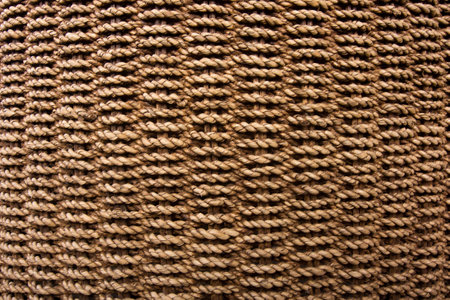 Detail of a curved basket weave surfaceの写真素材