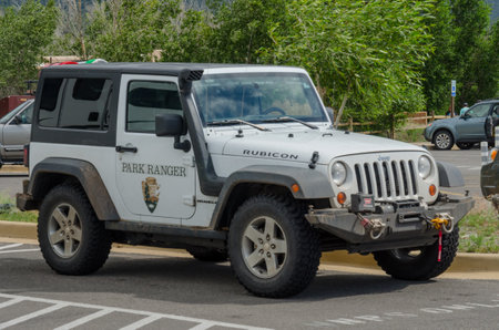 Alamosa, United States: July 6th, 2015: Park rangers patrol national park grouns using all terrain vehiclesのeditorial素材