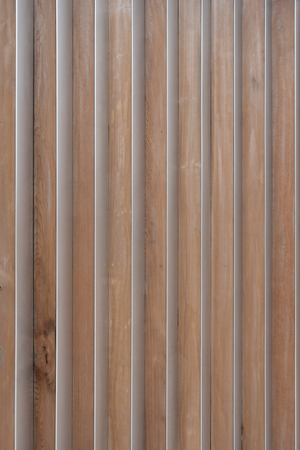 Wood Slats With Aluminum Corners abstract background imageの写真素材