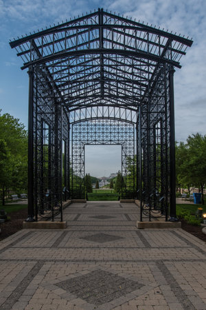 Chicago, United States: May 27th, 2016: The Cancer Survivors Garden in Grant Park serves as a reminder to those who have battled cancerのeditorial素材
