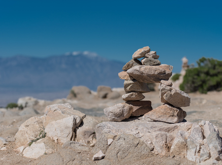 Small Stacked Stone Arch on Mountain Top