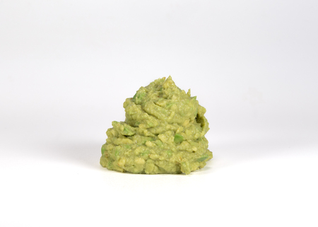 Medium Pile of Guacamole on White Backgroundの写真素材