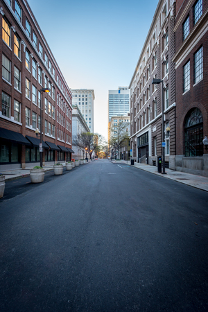 Quiet City Street in downtown Atlanta, Georgiaの写真素材